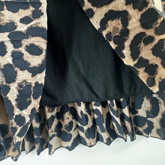 Leopard Print Pleated Midi Skirt - Picture 3 of 5